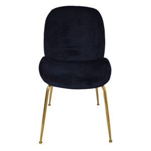 Silla Stella Negra Pata Dorada (9 pzs)