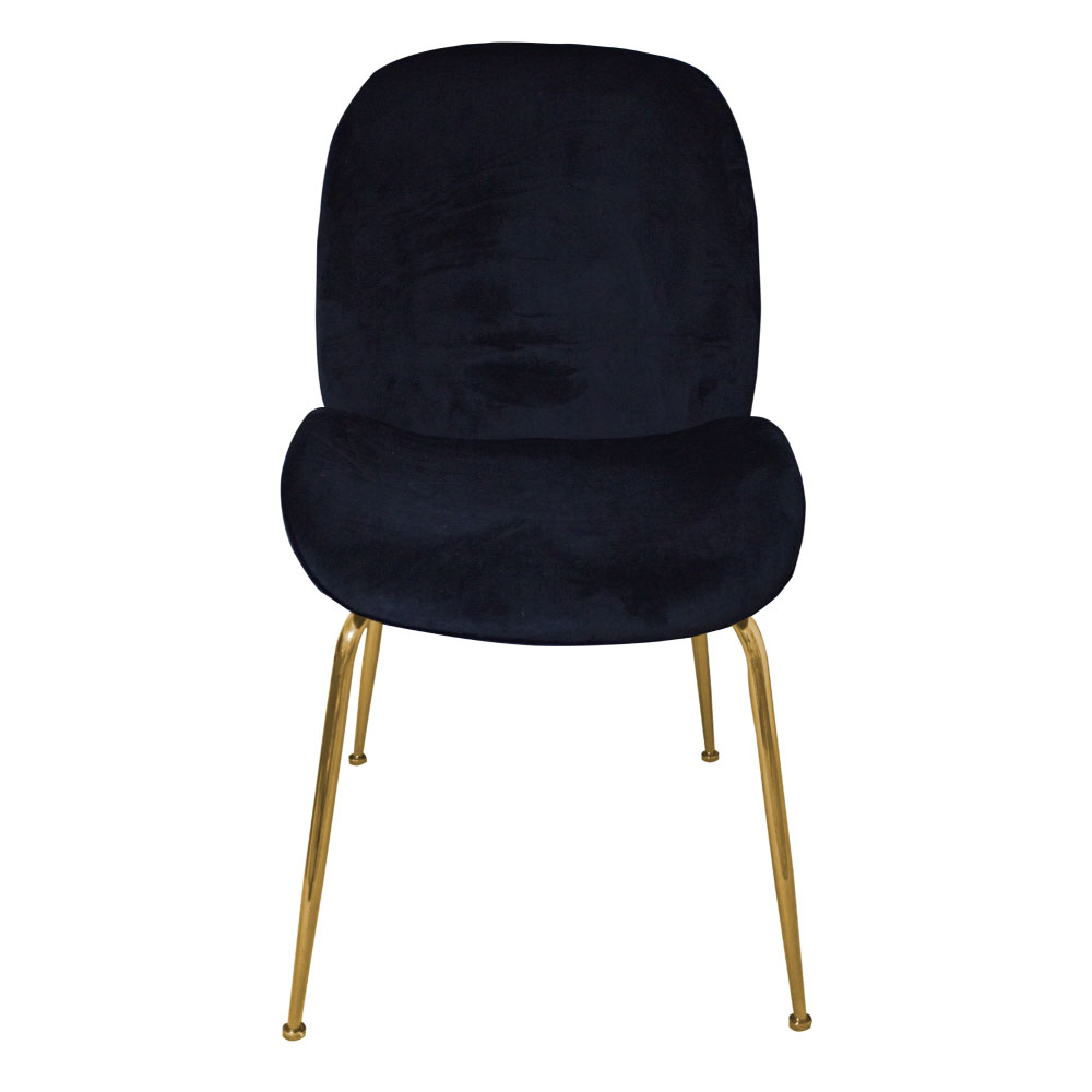 Silla Stella Negra Pata Dorada (9 pzs)