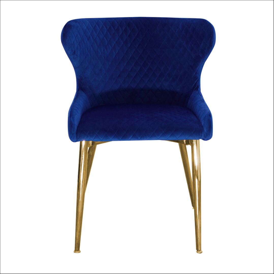 Silla Julia Azul Pata Dorada