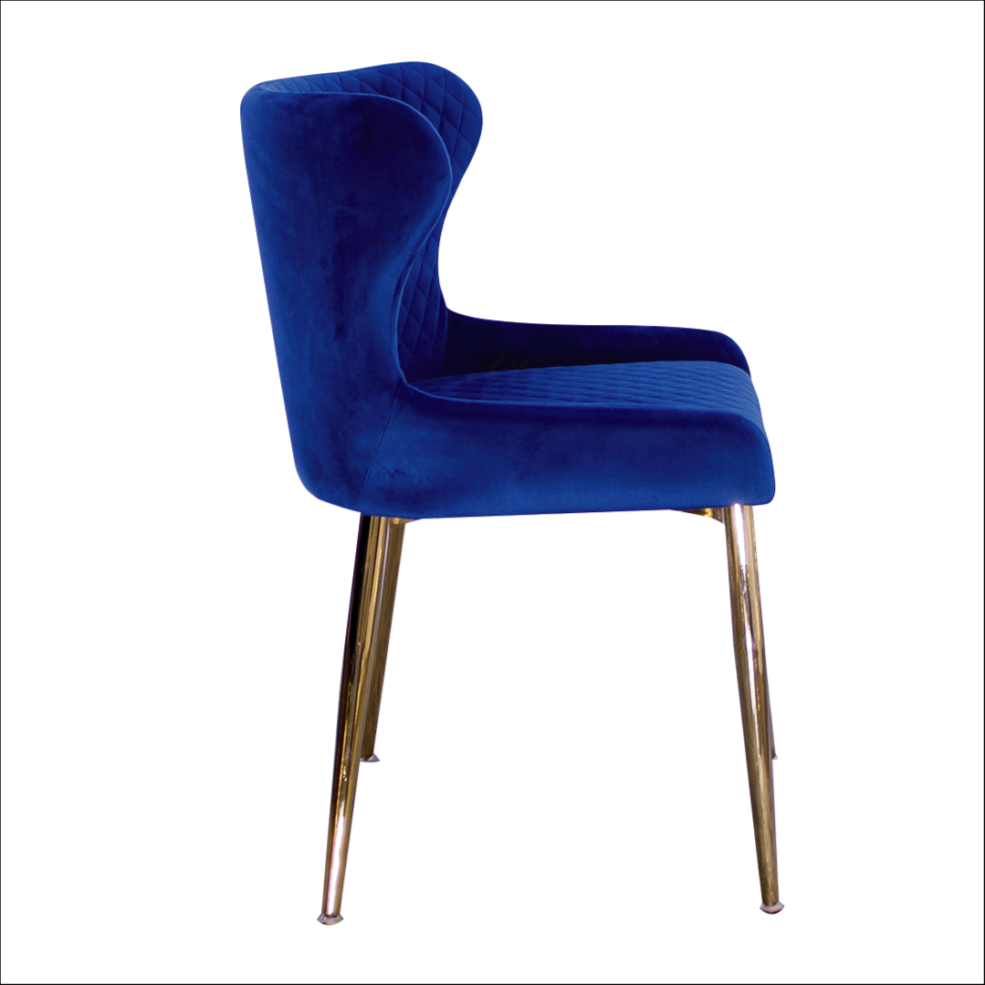 Silla Julia Azul Pata Dorada - Imagen 4