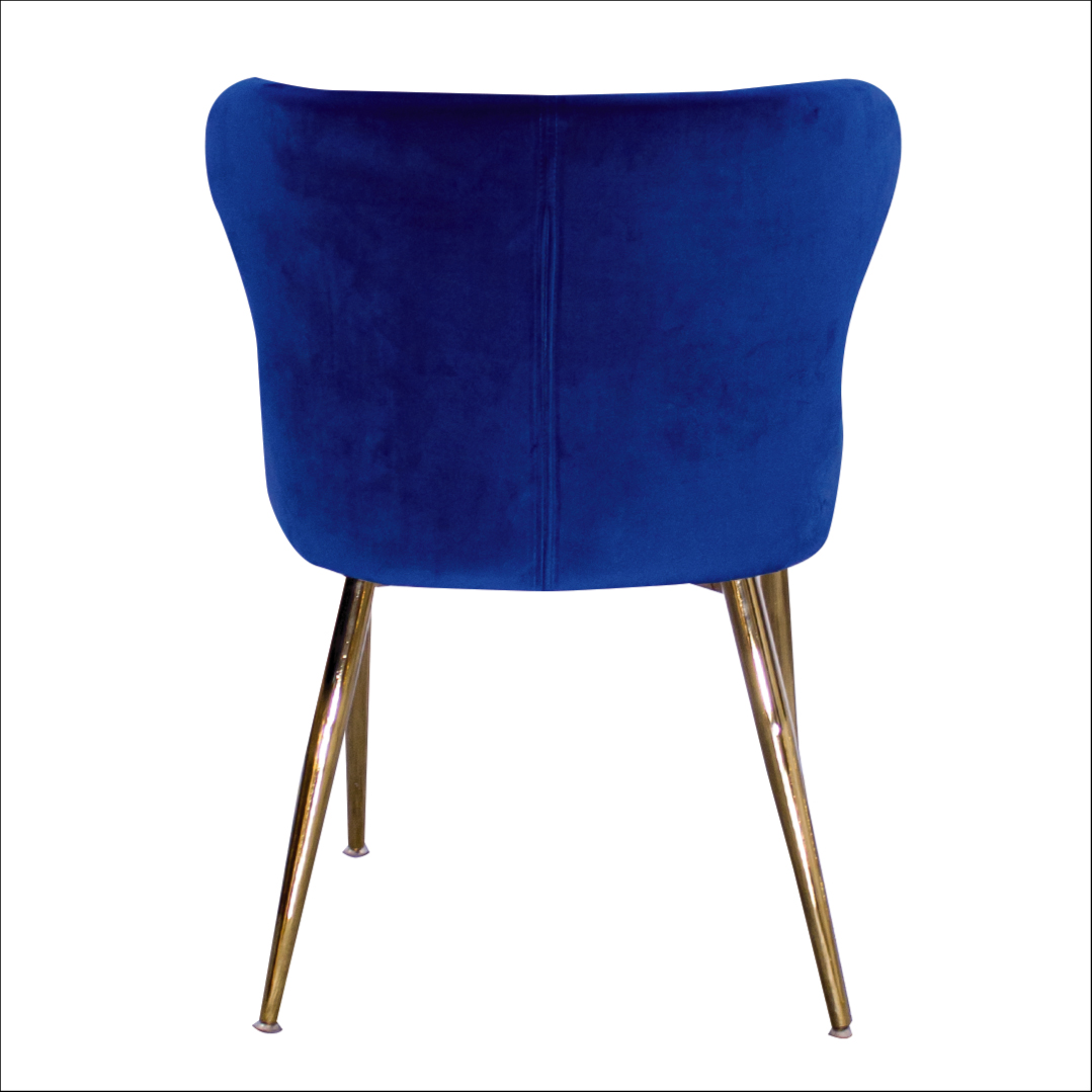 Silla Julia Azul Pata Dorada - Imagen 3